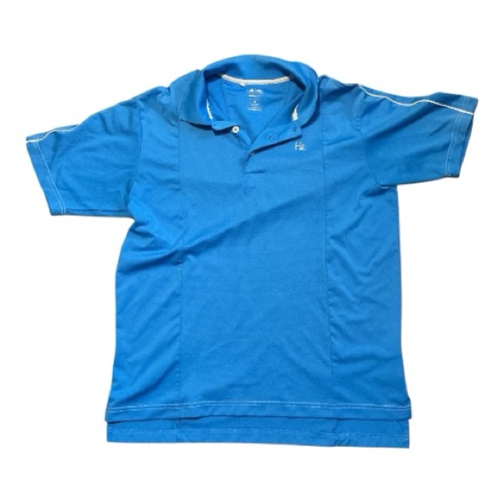 Adidas Blue Golf Polo with White Trim M